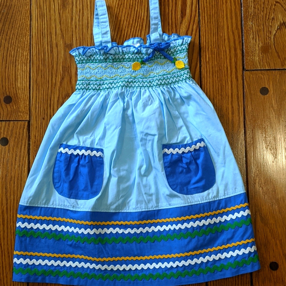 Hannah Andersson Light blue embroidered dress